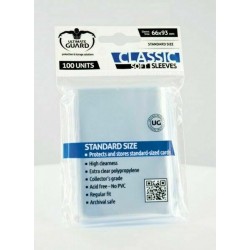 Protèges cartes transparentes - Classic Soft sleeves  Ultimate Guard 66 x 93mm
